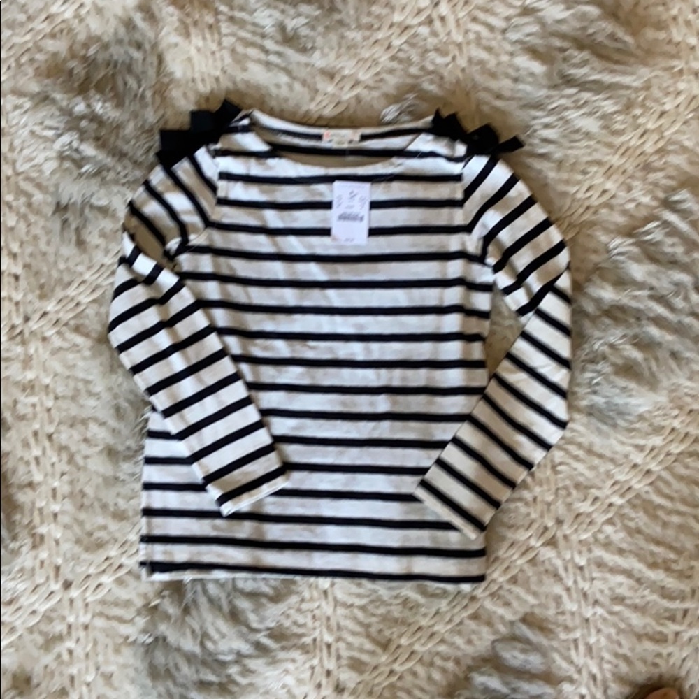 Stripped T-shirt with bows
